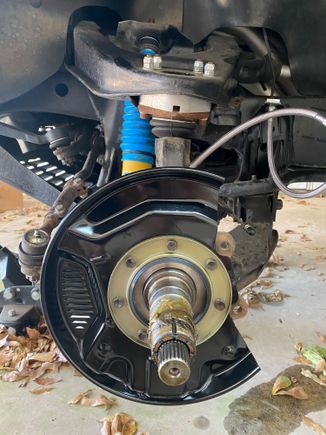 Trimmed dust shield, new knuckle seal, Marlin stainless lines 