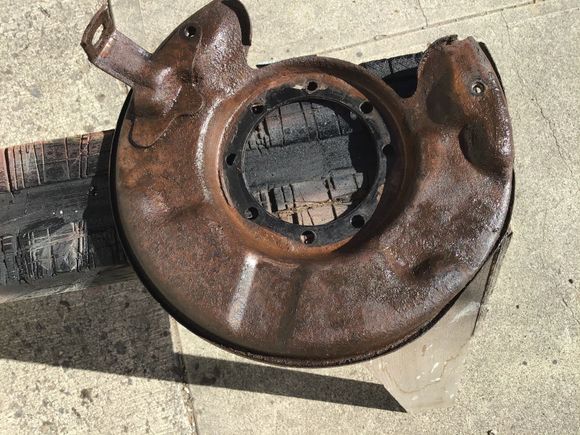 Prior to cleaning up the rust