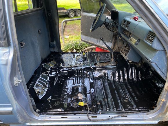 Cleaned up and I had some POR15 left over from another job. 