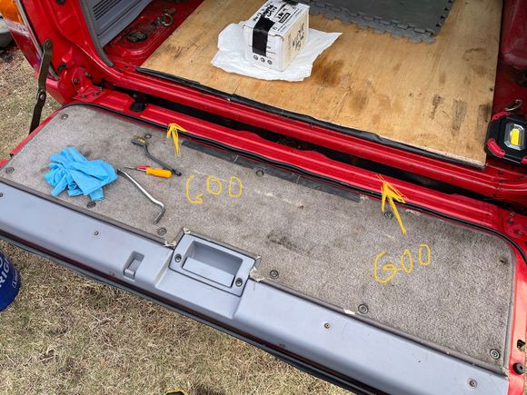 Spent an hour cleaning goo off the tailgate and hinge areas so that you can now touch it without getting dirty.