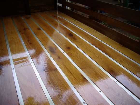 deck of bed, solid white oak