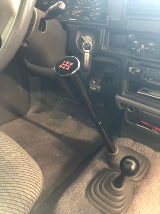 New addition today.  New shift knob and 3 inch extension.  Really makes a difference 