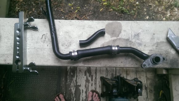 heater hose (roughly 6") installed