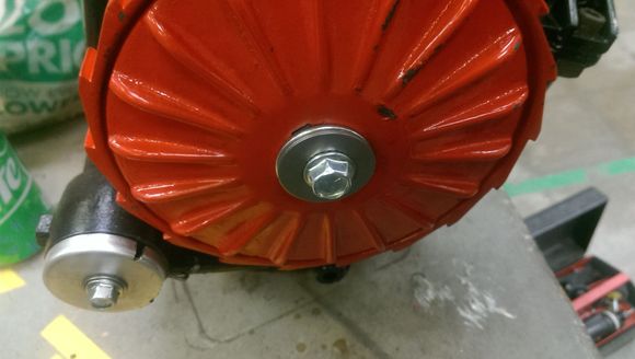 I've heard one of the main points of failure is the break retaining clip popping off under a load, so I chucked it up in the lathe and drilled and tapped a 5/16" bolt into the end and turned off the other part I didn't need