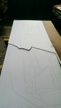 template glued on