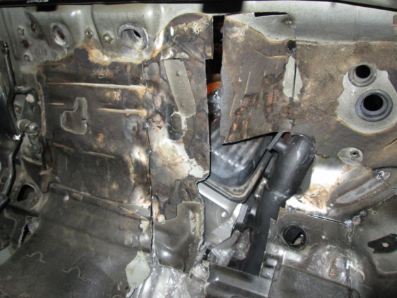 Inside view and time to test fit the heater core.