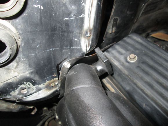 A test fit with the header. More clearance shaping to do.