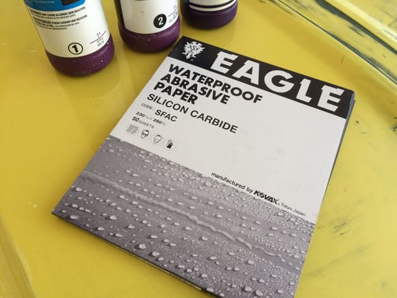 I use 3m wet or dry paper up to 800 grit, then switch to Eagle brand. It's half the price, about $40 a sleeve, and the paper on the finer grits, 1000 and up, is much more pliable