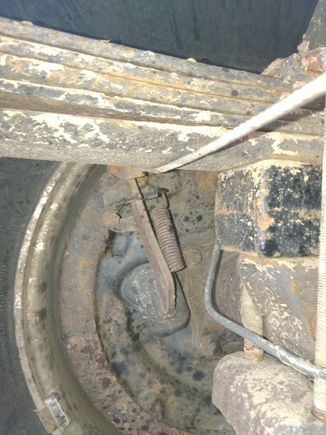 Left hand side for comparison, not the arm extends along the seem of the rubber boot.