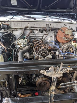 And put back, still waiting on a radiator so I can set the timing and get this stupid 38/38 jetted correctly