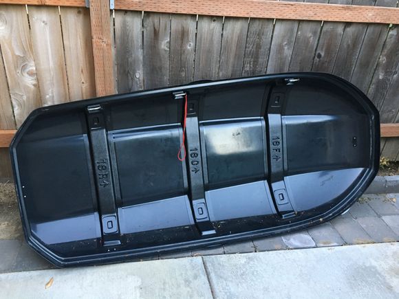 The lid survived in one piece. All of the rivets pulled out.