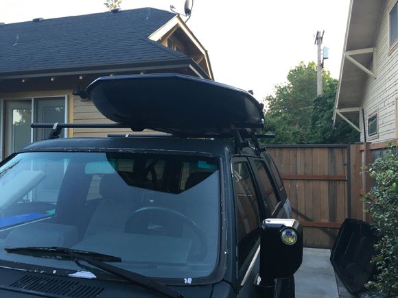 Front shot of the rig with the base still on