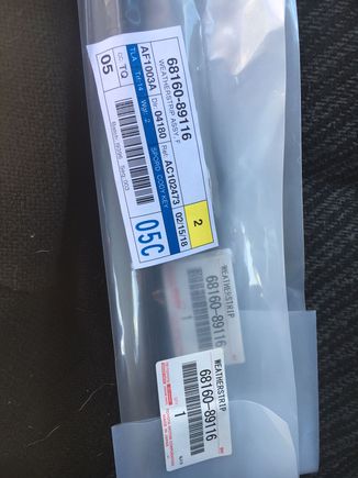 oem parts with p/n from toyota