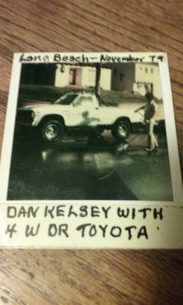 The very FIRST FACTORY BUILT TOYOTA 4X4 PICK-UP SOLD IN THE U.S.A. (Possibly North America). I ordered it in 1978 and got it late 78/early 79 after they mounted the bed at the Port of Long Beach (my hometown). 1979 SR5 4x4 Pick-Up Longbed.