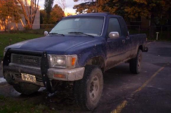 a little dirty the morning that a drunk driver hit my yota. the car was no match for the yota and its 4"tubular bumper