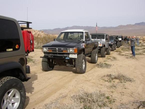 bullfrog, Johnson Valley, CA Feb 09. 17 Jeeps, 2 FJ's and me
