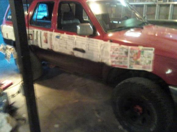 Waitin for the bedliner to dry