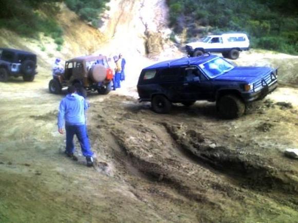 Chillin with some buddies at the bottom of truck hill