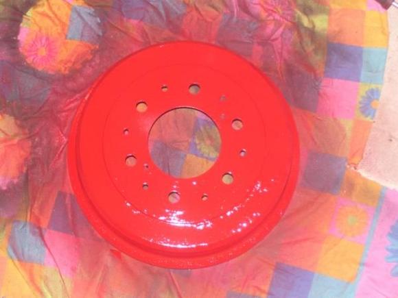 little paint on the drum brakes