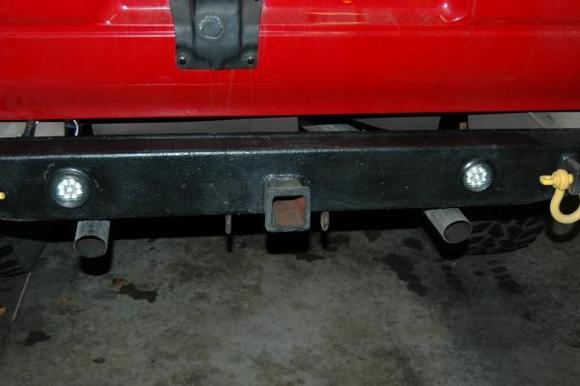Backup lights in rear bumper.