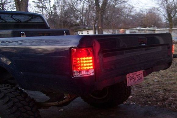 led tail lights installed