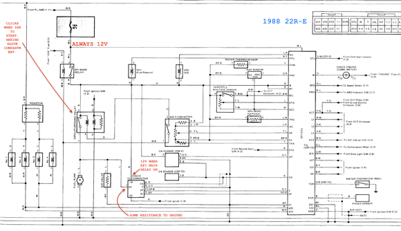 Schematic is of 1988 but TSW wiring is same on 1986 4Runner 4WD.