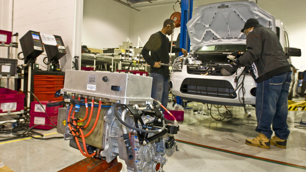 Ford Transit Connect electric van in production