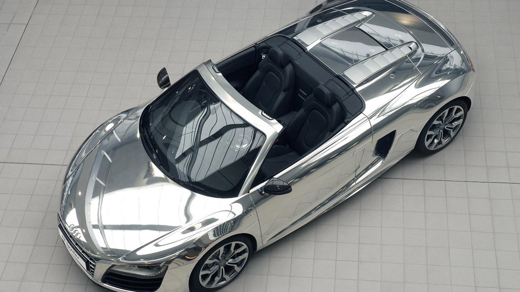 Chrome Audi R8 Spyder V-10 will benefit Elton John Aids Foundation