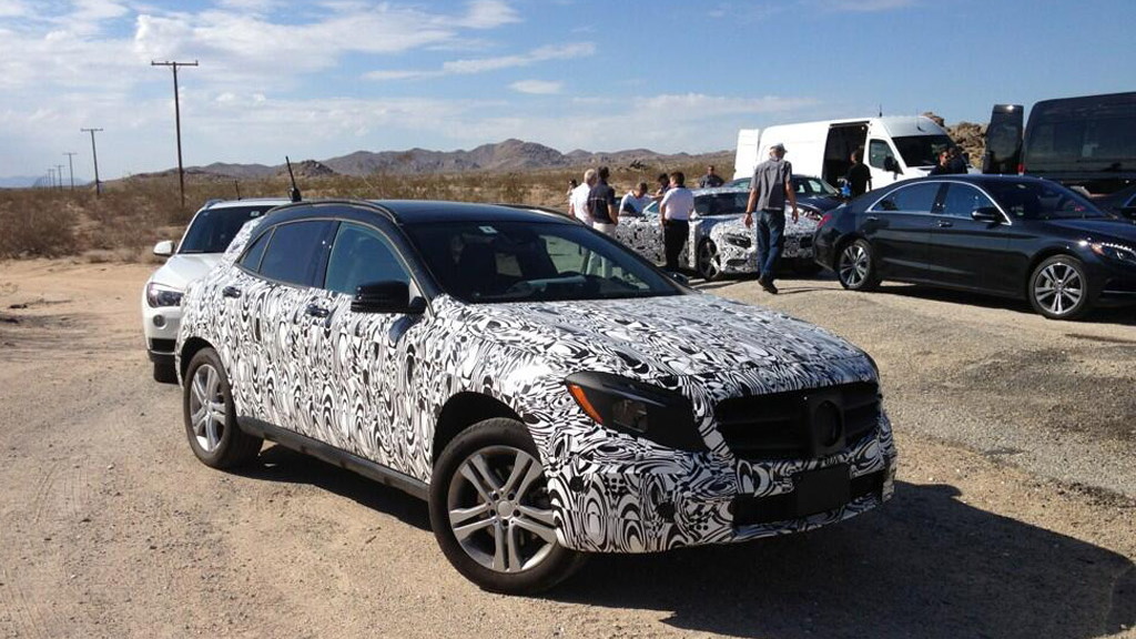 2014 Mercedes-Benz GLA during testing. Photo via Steve Cannon on Twitter.