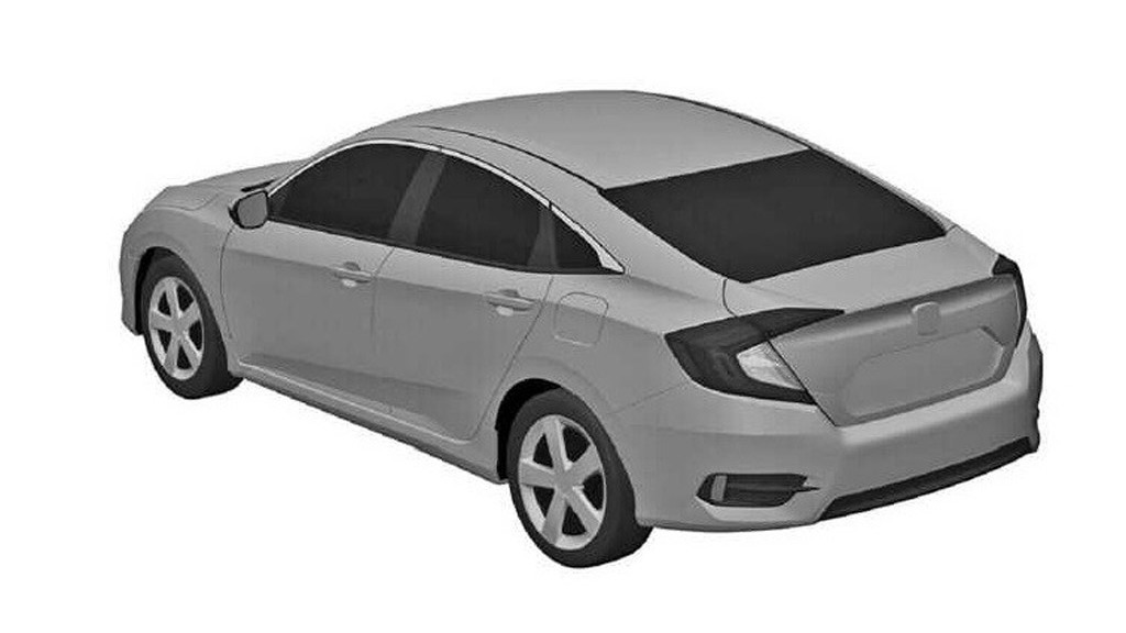 2016 Honda Civic leaked patent drawing - Image via Gizmag