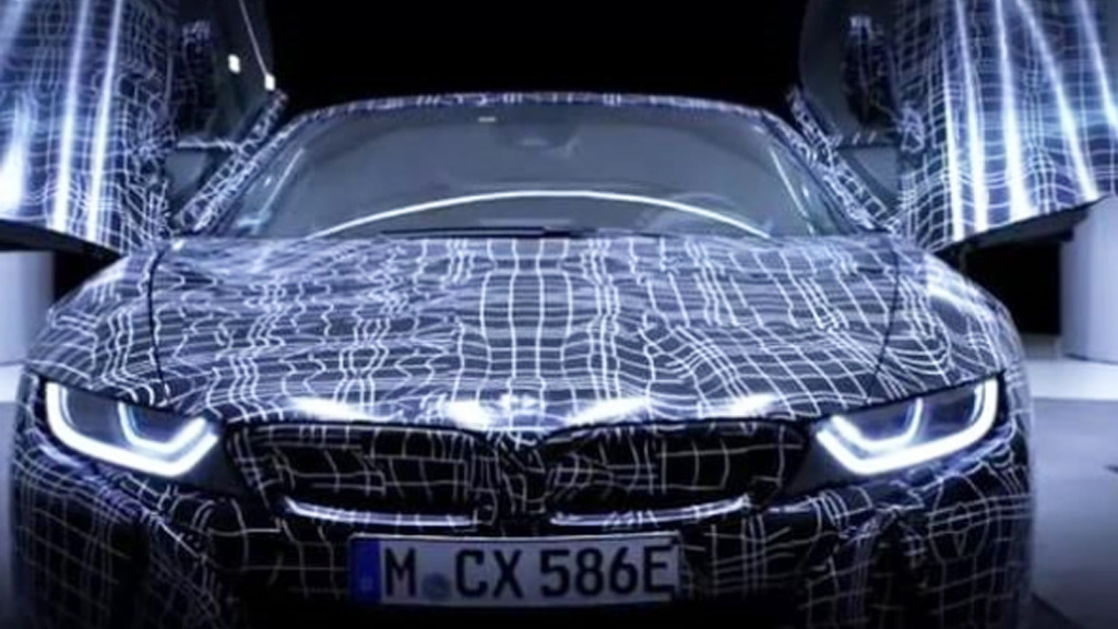 Teaser for BMW i8 Roadster debuting in 2018