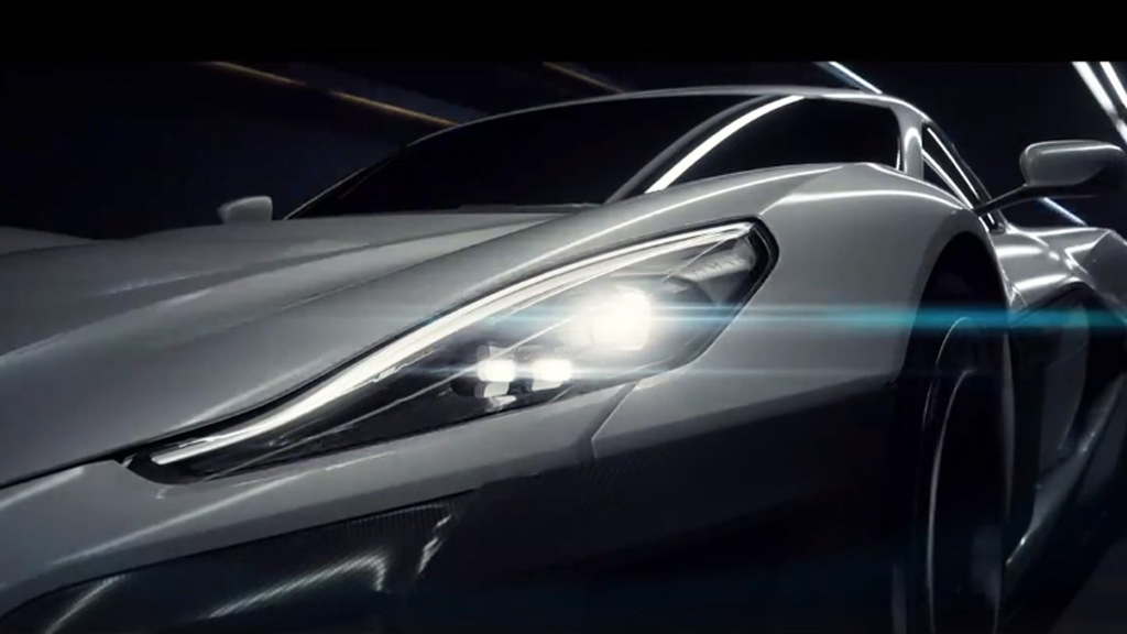 Teaser for Rimac electric supercar debuting at 2018 Geneva auto show