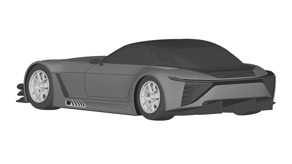 Patent drawing for Toyota GR GT3 race car