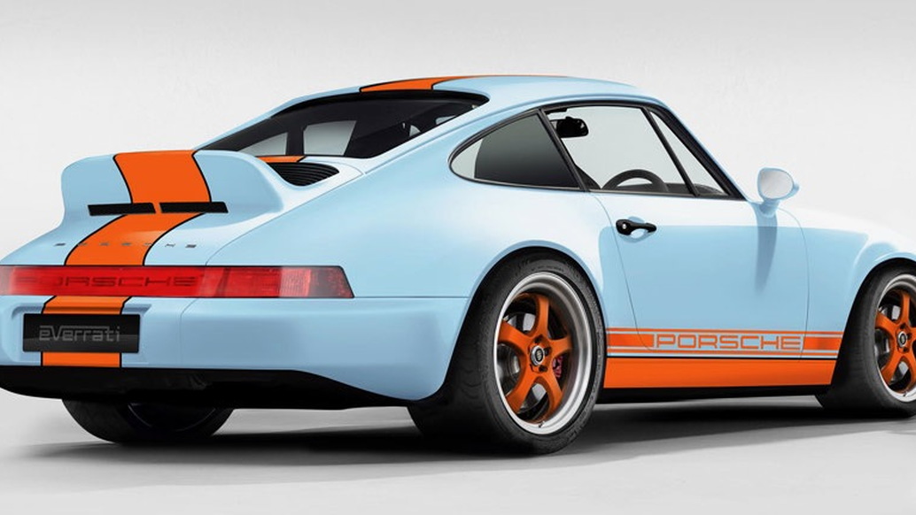 Everrati Gulf Signature Porsche 911 electric conversion