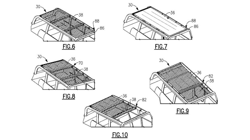 Potential 2021 Ford Bronco removable roof patent