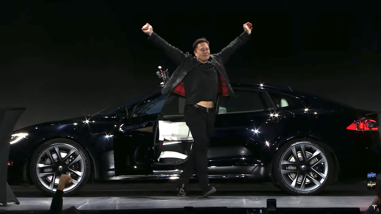 Musk at Model S Plaid intro