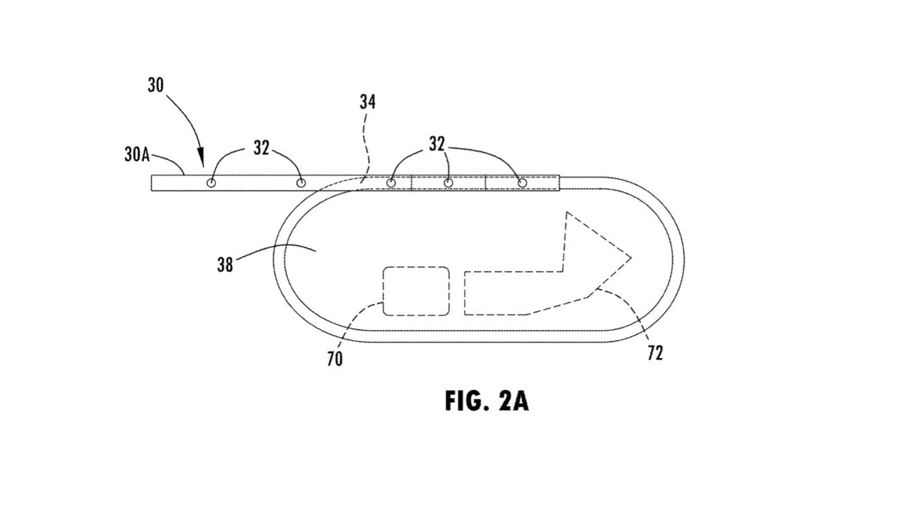 Ford dashboard deployable desk patent image