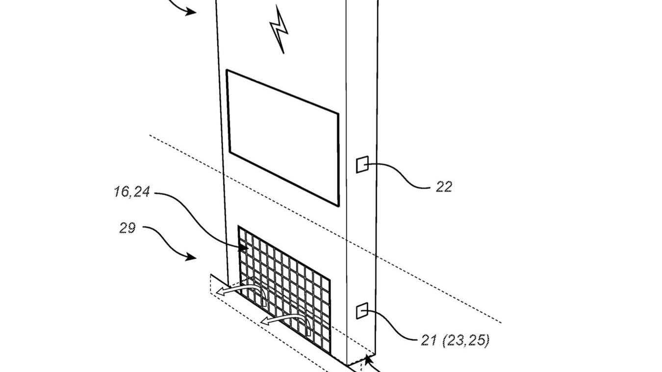 Rivian EV charger cooling system patent image