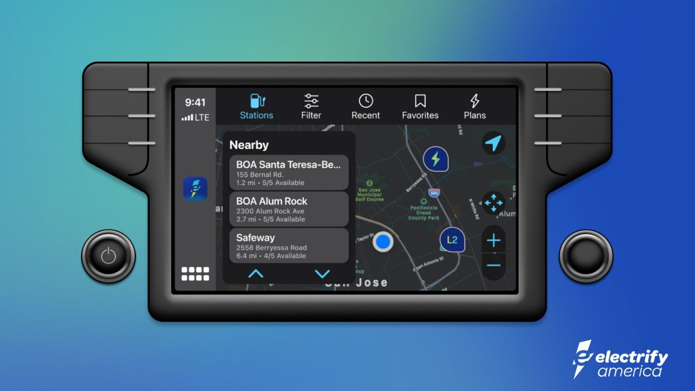 Electrify America now on Apple CarPlay and Android Auto