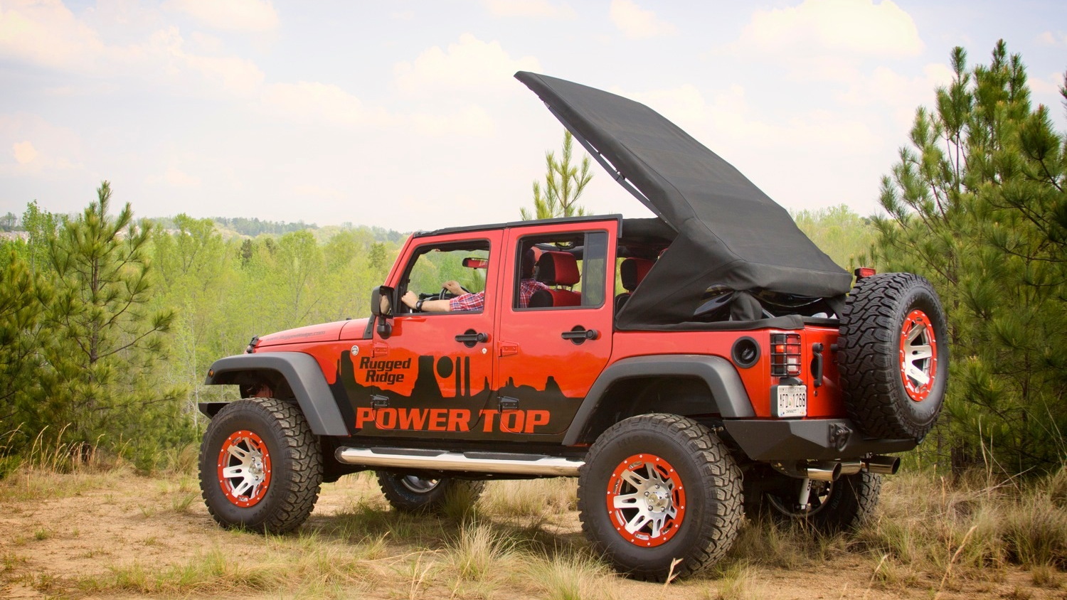The Rugged Ridge PowerTop, for Jeep Wrangler Unlimited models.