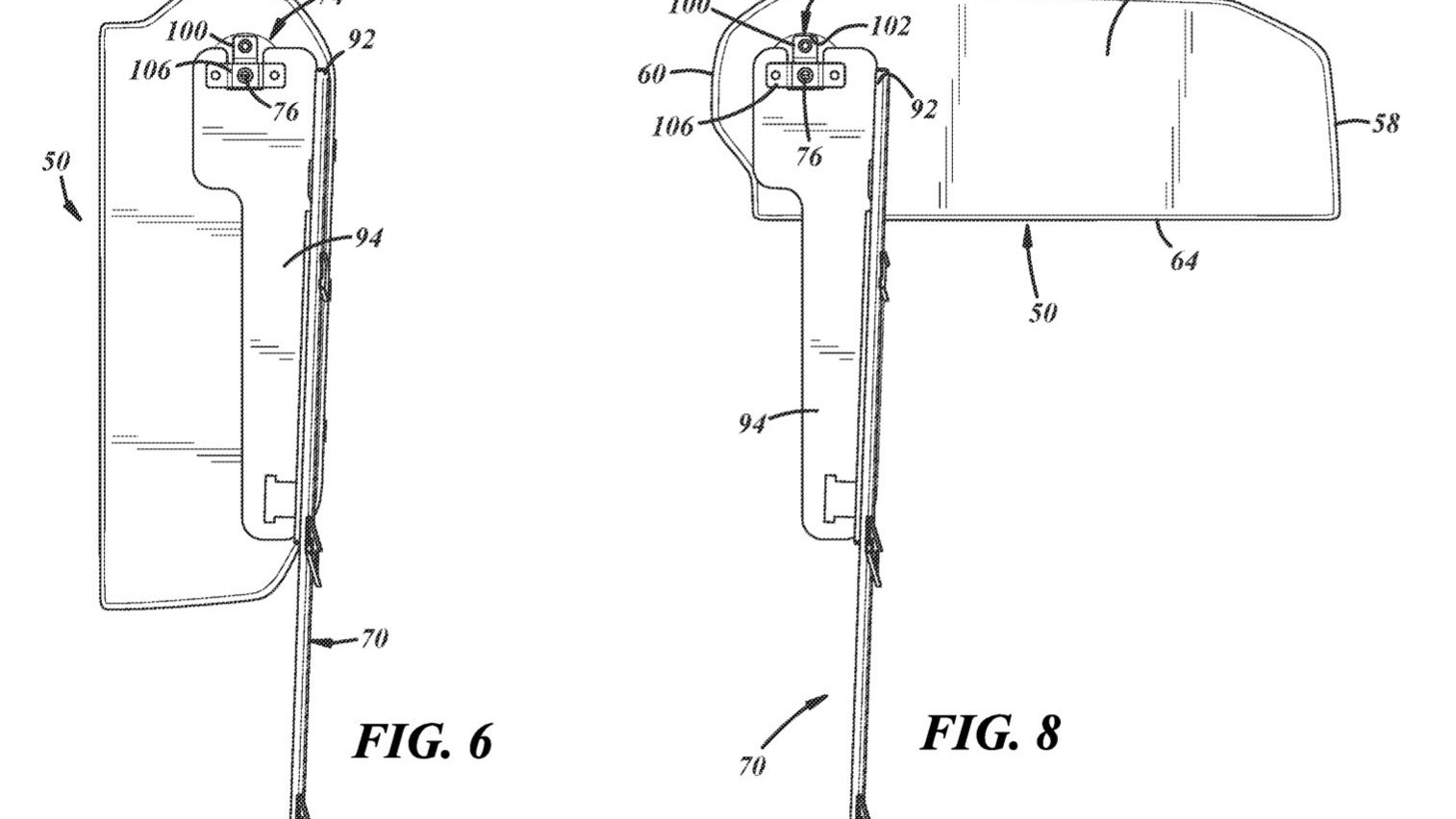 Stellantis front-seat table patent image