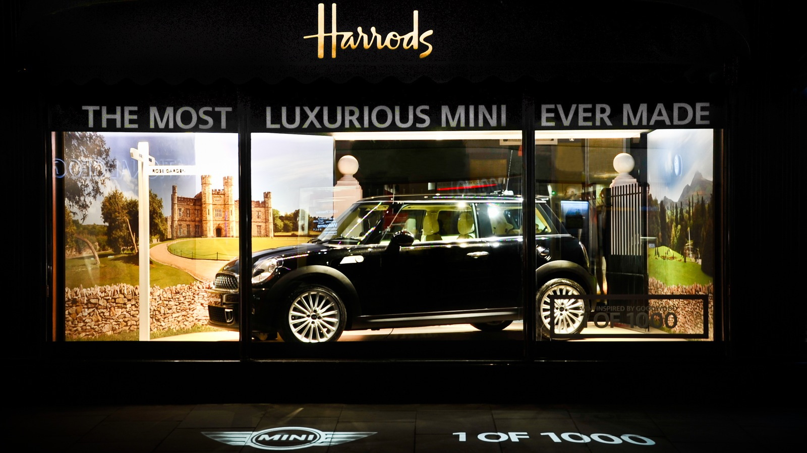 The MINI Inspired By Goodwood, on display at Harrods