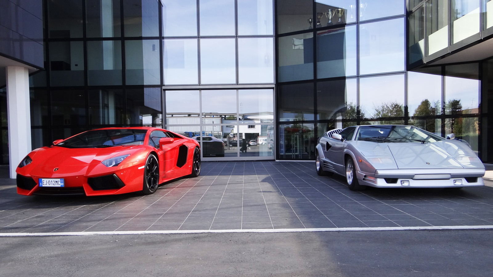 Lamborghini Aventador and Countach