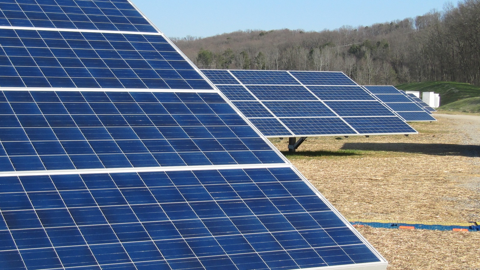 Photovoltaic solar power field at Volkswagen plant in Chattanooga, Tennessee