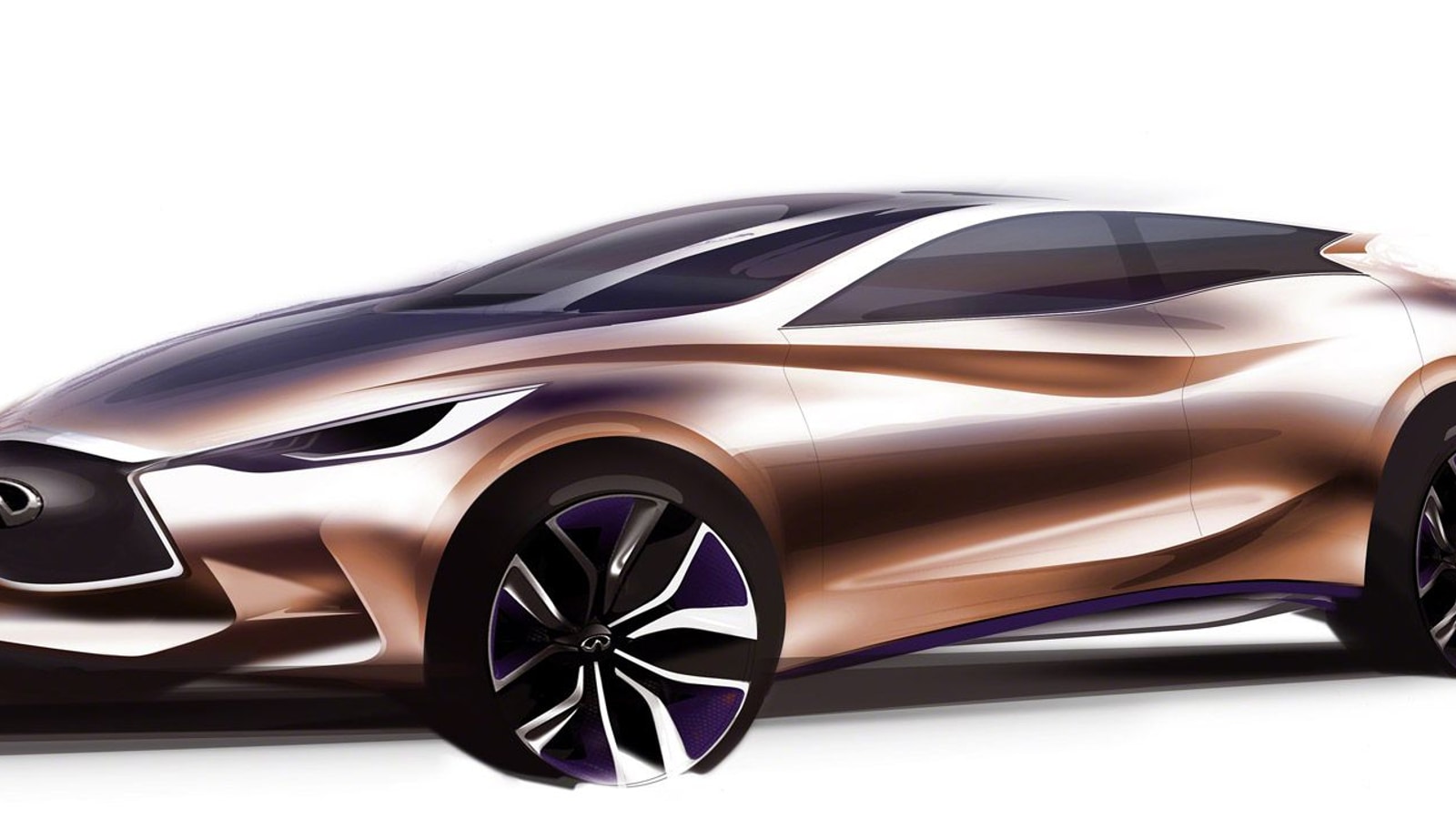 Preview sketch of Infiniti's new Q30 concept