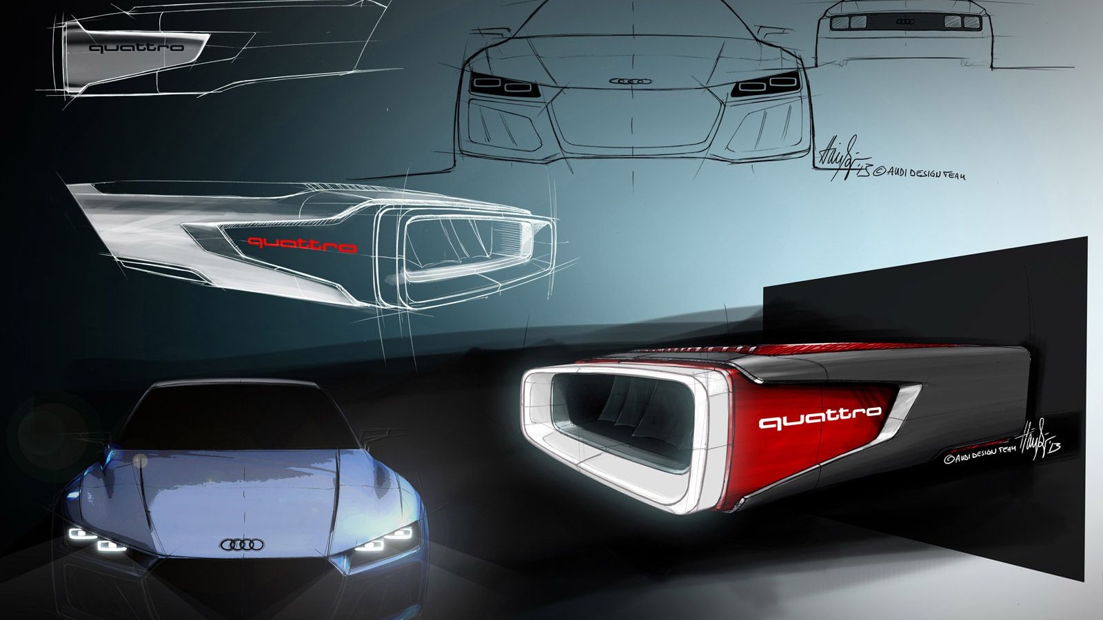 Teaser for new Audi Quattro concept