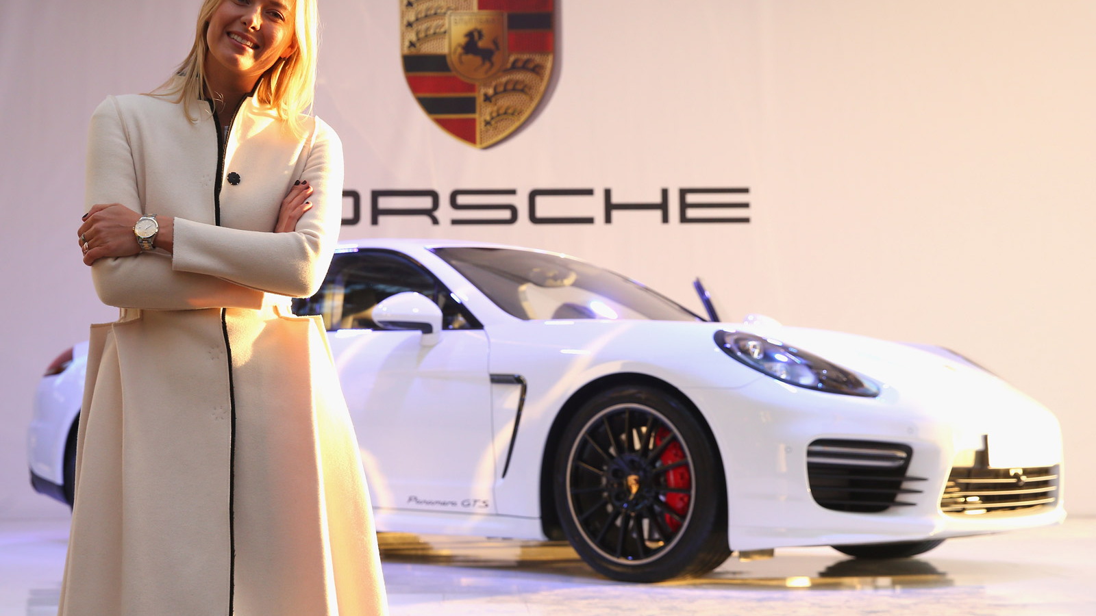 Maria Sharapova and her personalized 2013 Porsche Panamera GTS
