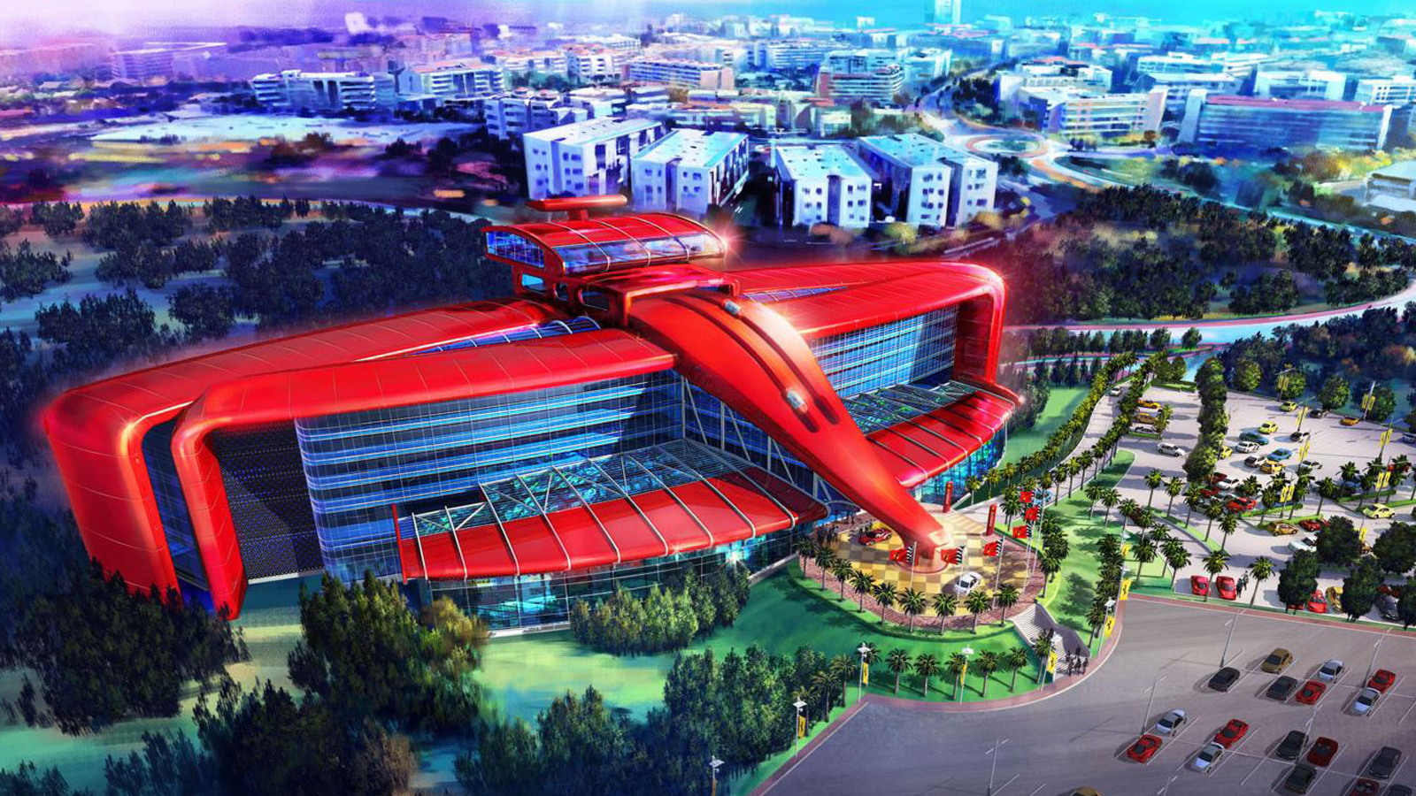 Preview of Ferrari Land theme park set to be built in Barcelona, Spain