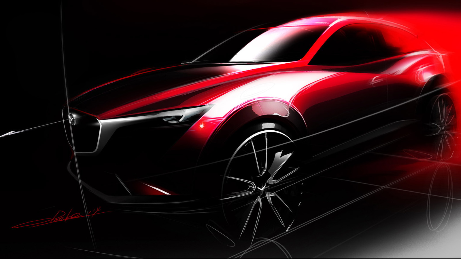 Teaser for Mazda CX-3 subcompact crossover