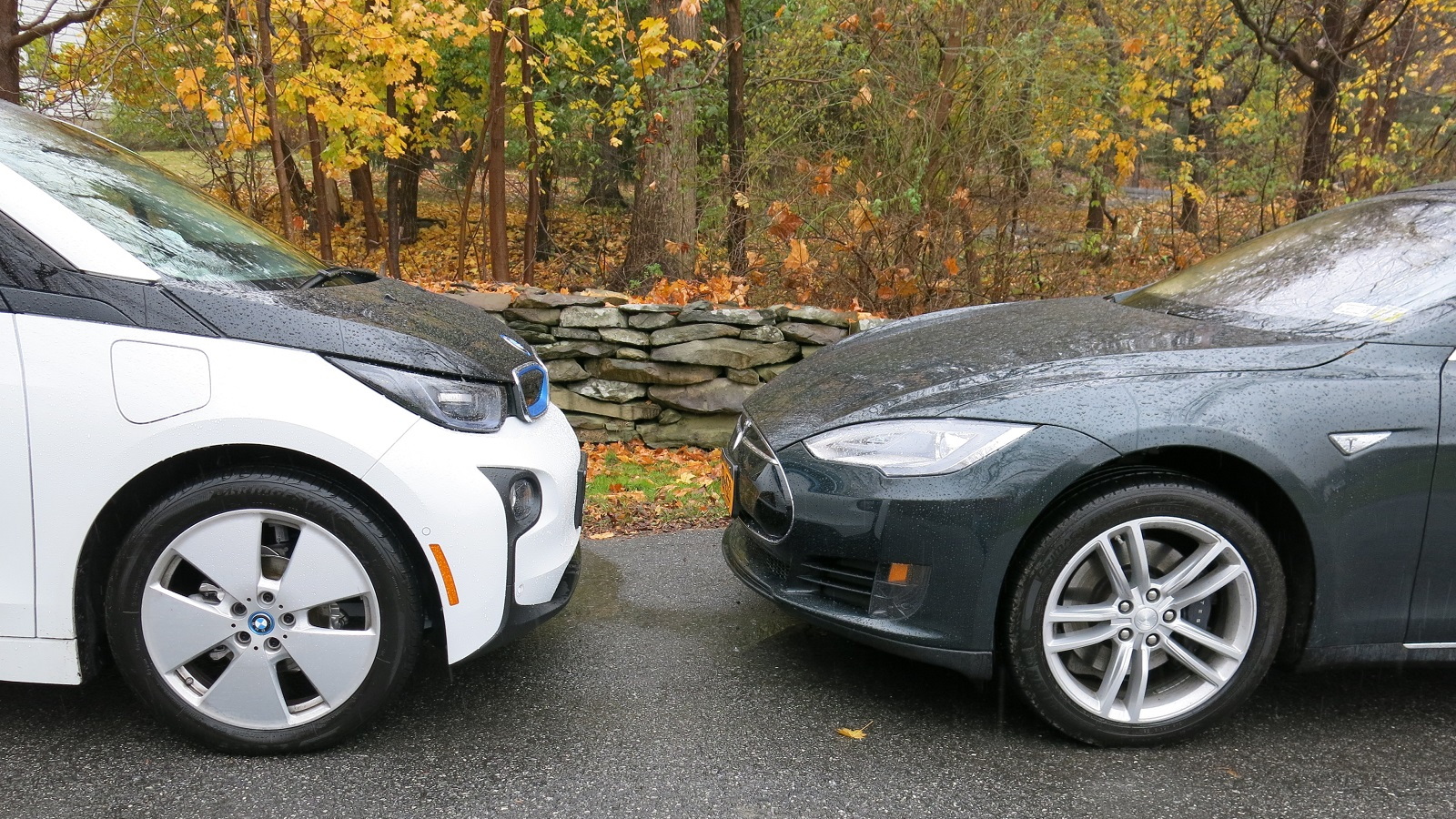 2013 Tesla Model S and 2014 BMW i3, Hudson Valley, NY, Nov 2014